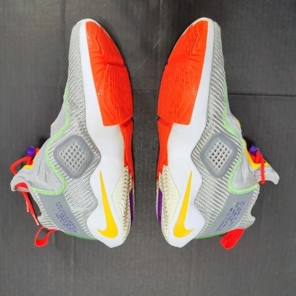 Nike LeBron Soldier 14 'Hare' Multicolor Basketball Sneakers Men Shoes Sz 11.5